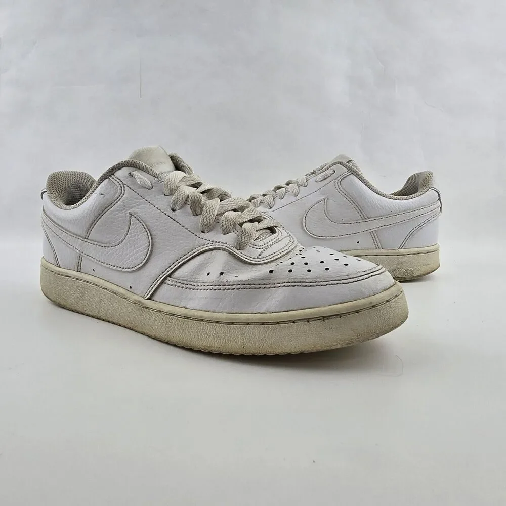 Nike‎ Court Vision Low Sneakers Shoes Triple White CD5434-100 Womens Size 7.5